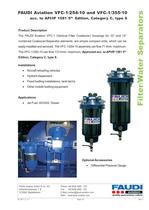Filter/Water Separator type VFC-1/254-10 & VFC-1/355-10