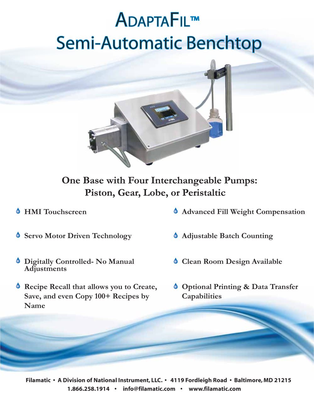AdaptaFil Semi-Automatic Benchtop - Filamatic