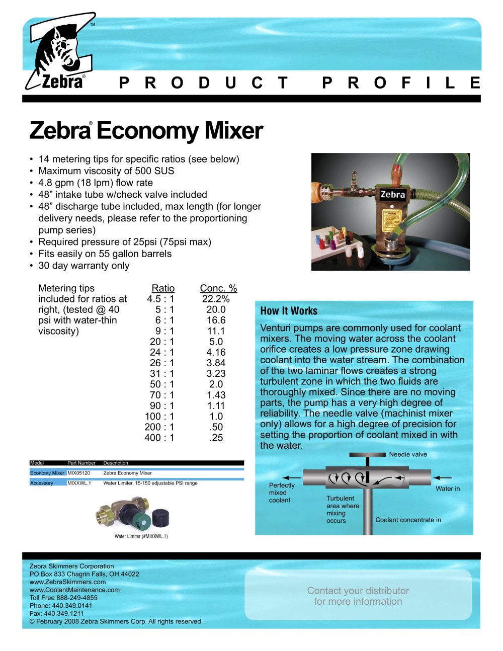 Economy Mixer - Zebra Skimmers Corp.