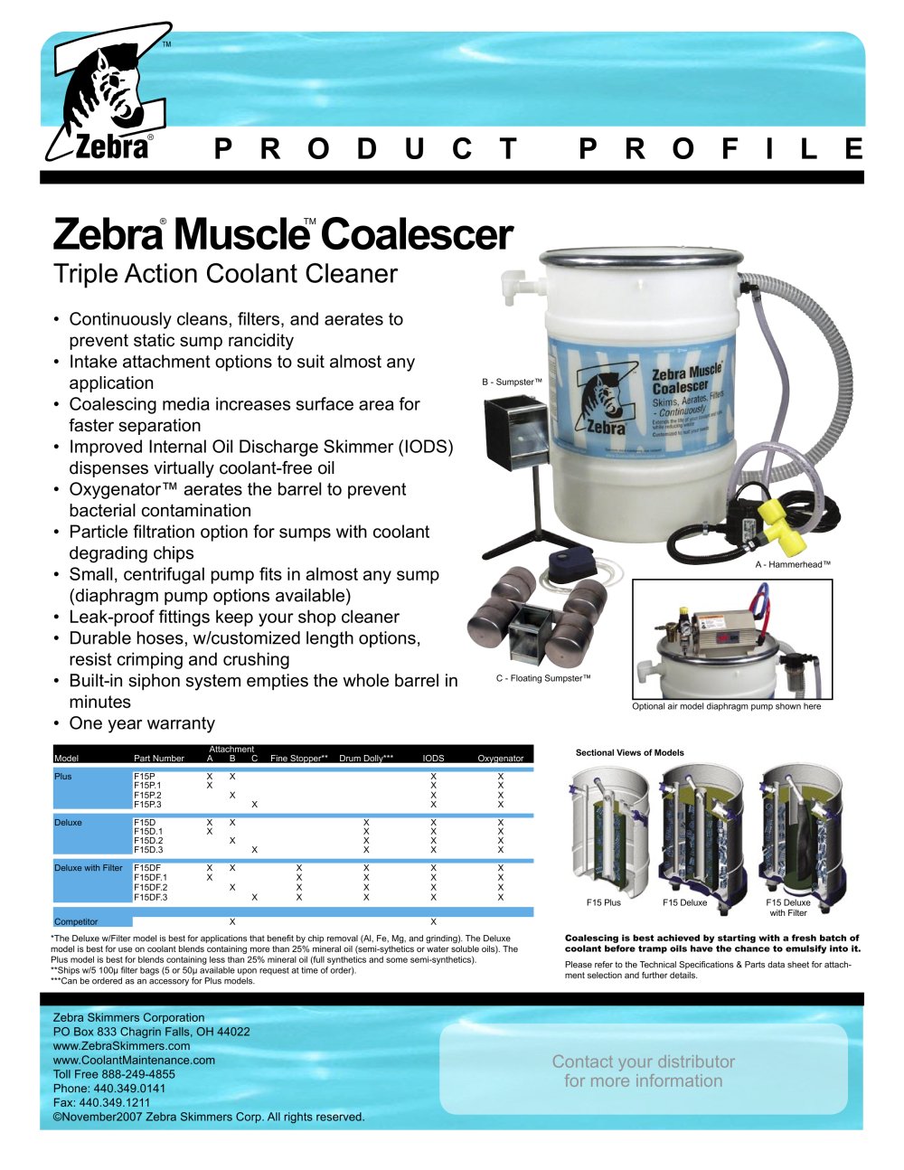 Muscle� Coalescer - Zebra Skimmers Corp.