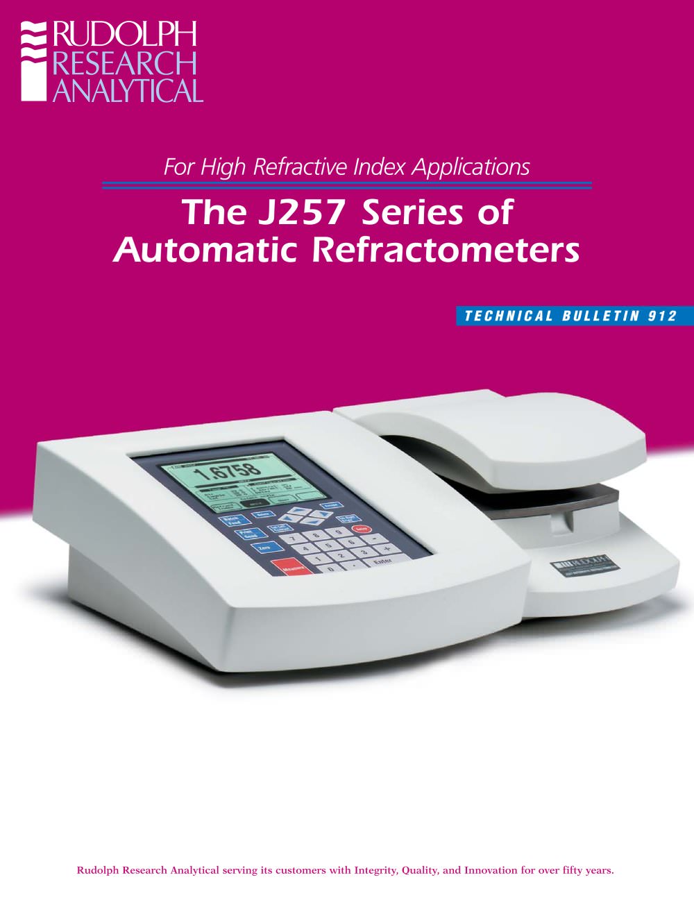 automated refractometer - Rudolph Research Analytical