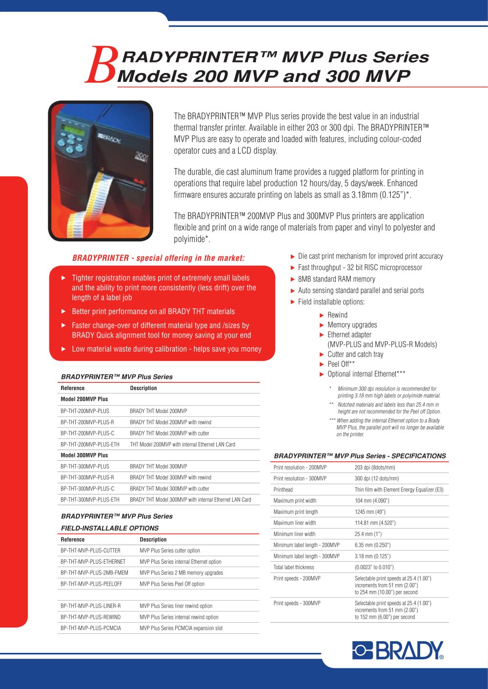 MVP Plus - Brochure - BRADY