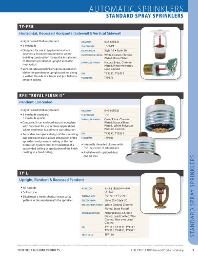 FIRE PROTECTION General Products Catalog