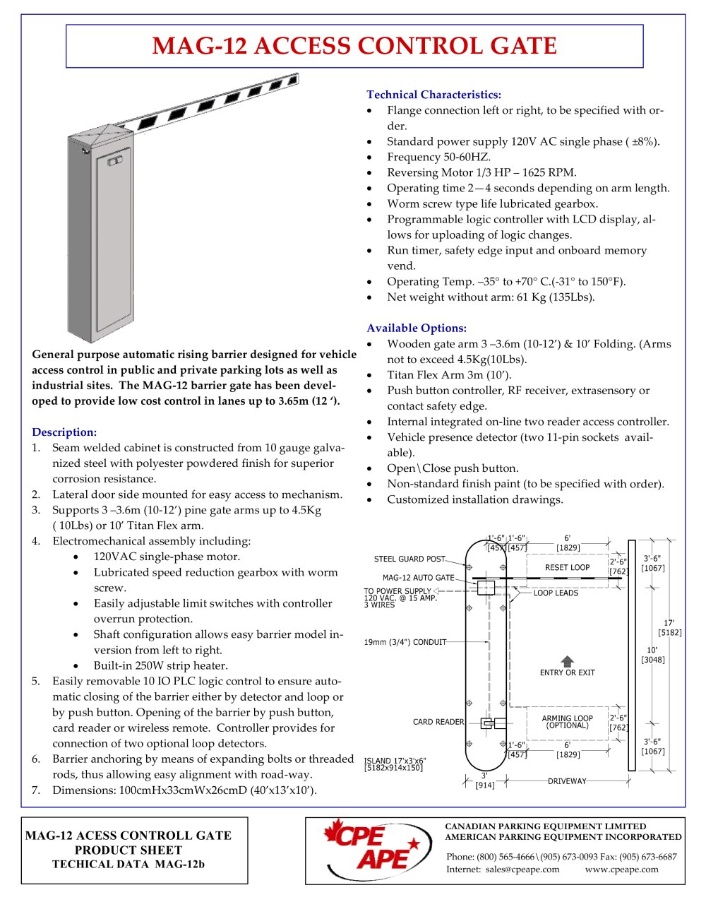 MAG-12 Small Profile Gate - CPE APE
