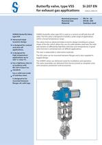 Butterfl y valve, type VSS for exhaust gas applications