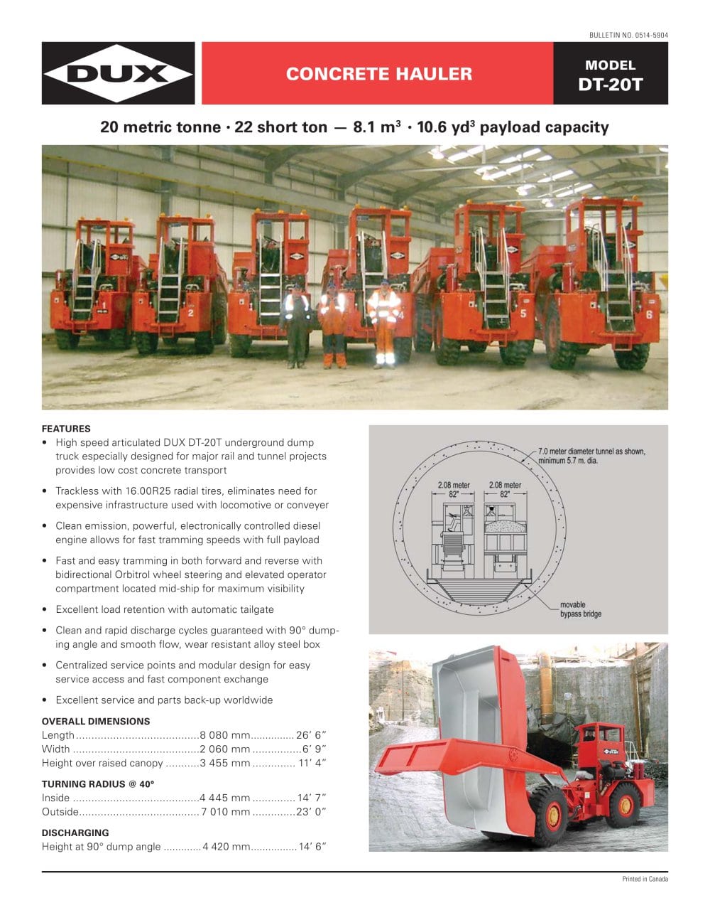 Concrete Hauler (DT-20T) - DUX MACHINERY CORPORATION