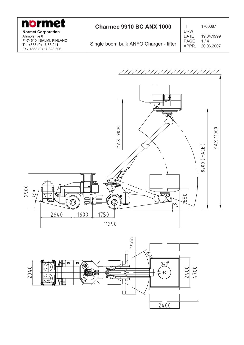 Charmec 9910 BC ANX 1000 - Normet International Ltd.