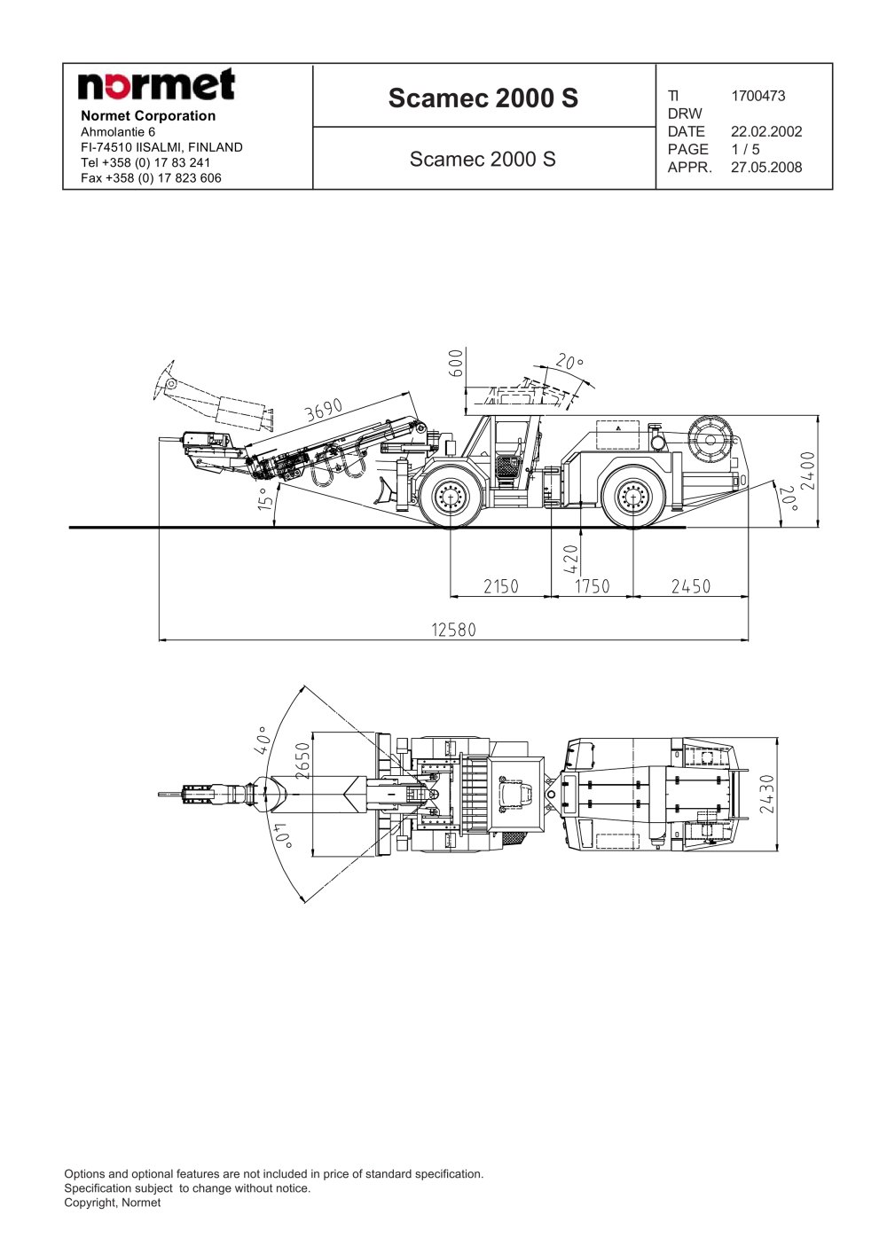 Scamec 2000 S - Normet International Ltd.