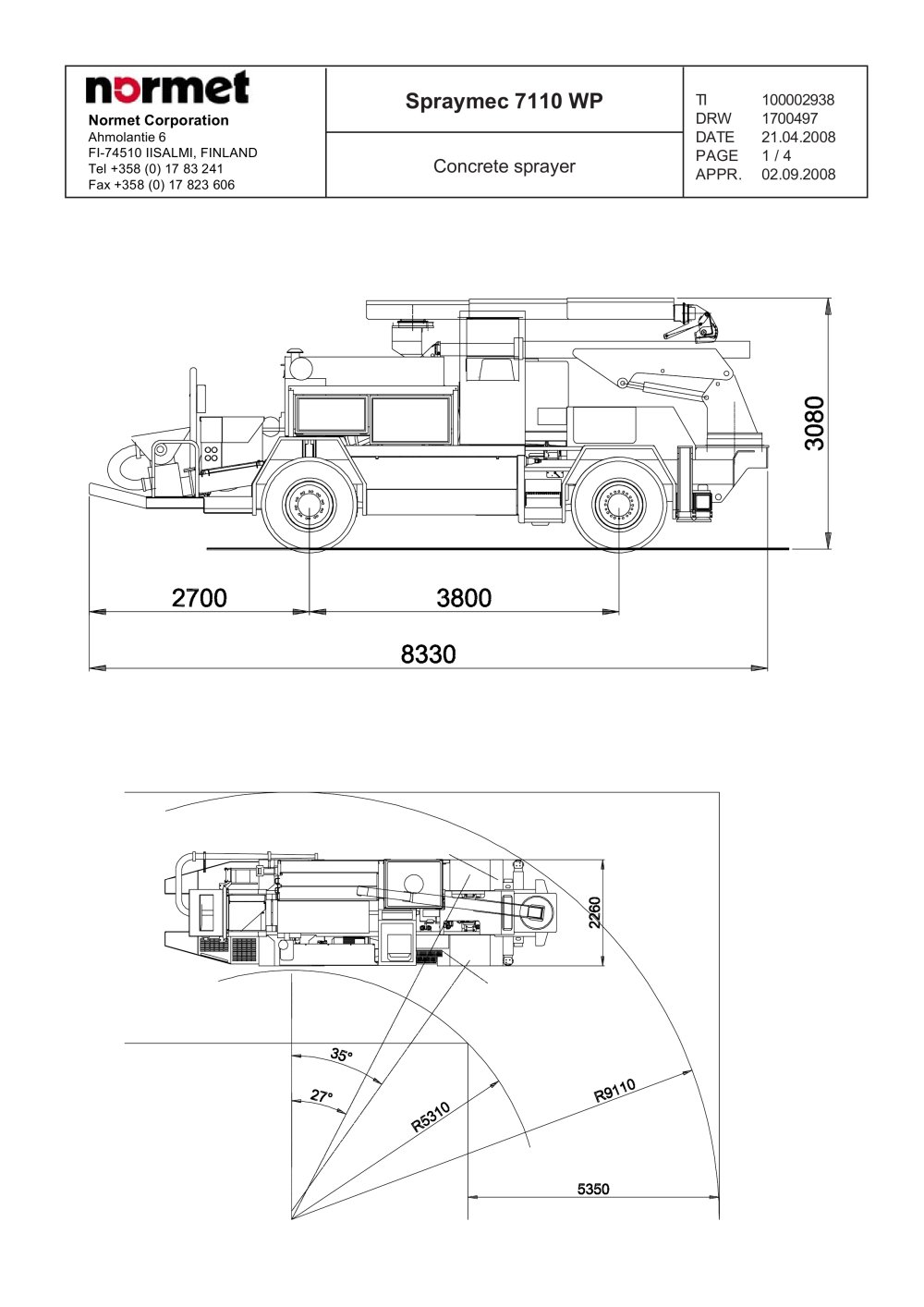 Spraymec 7110 WP - Normet International Ltd.