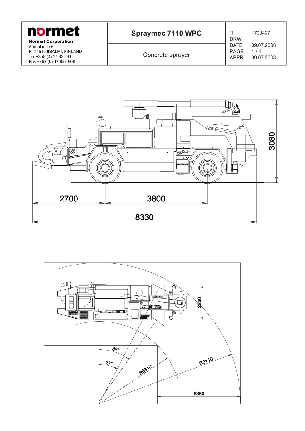 Spraymec 7110 WPC - Normet International Ltd.