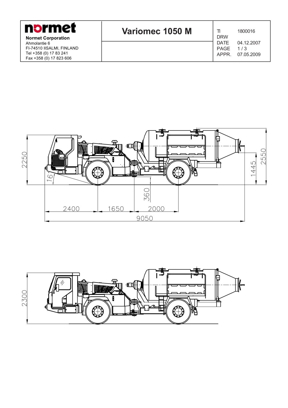 Variomec 1050 M - Normet International Ltd.