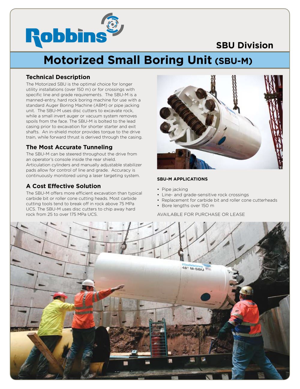 MOTORIZED SBU SPEC SHEET (METRIC) - The Robbins Company