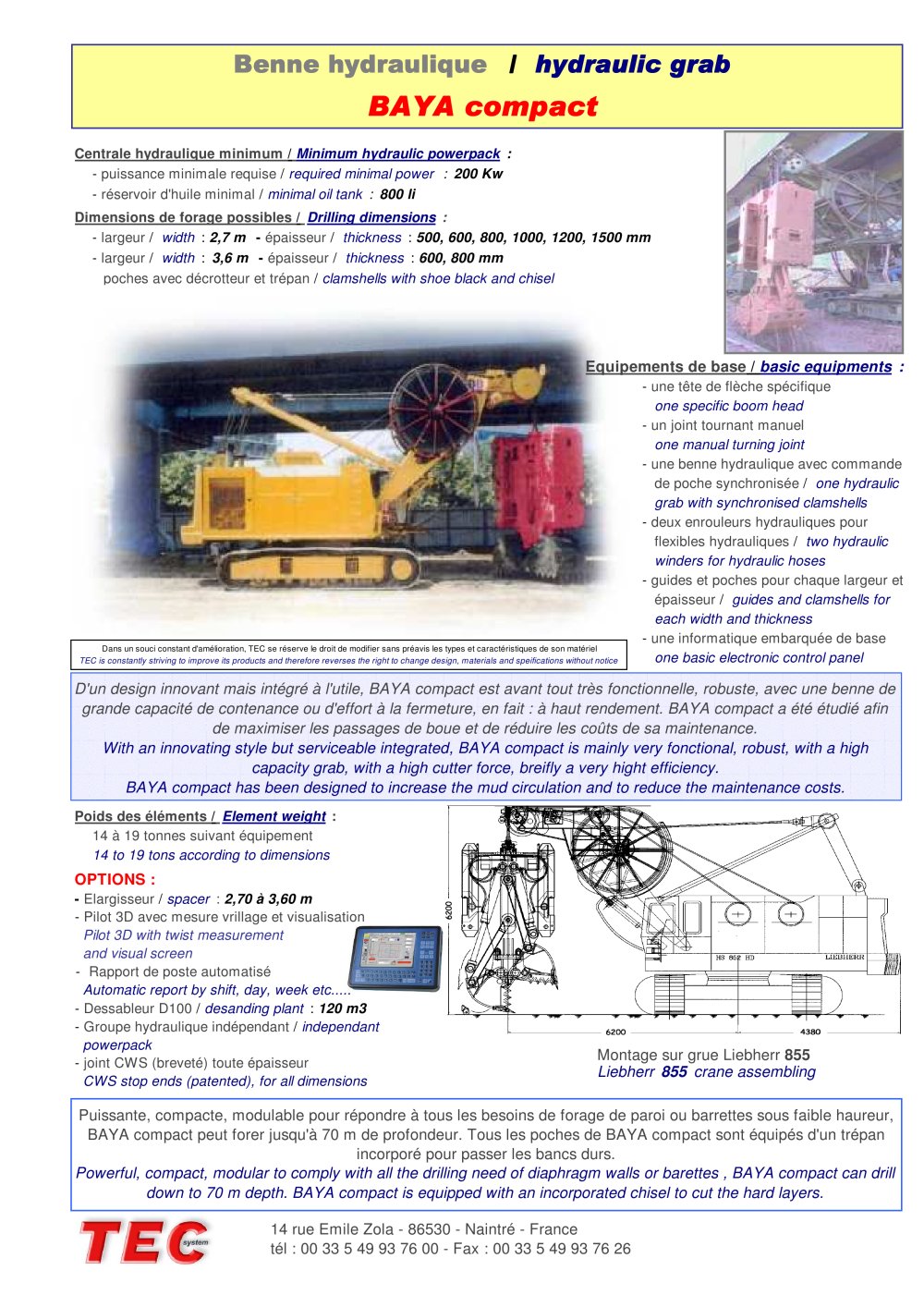BAYA compact - Hydraulic Grab - TEC System