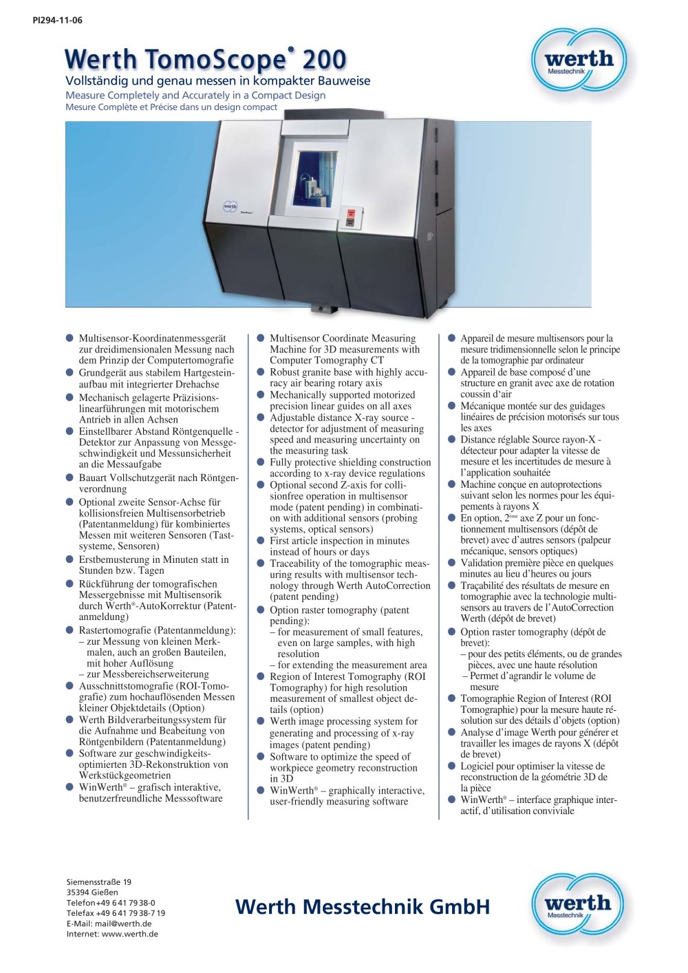 Werth TomoScope" 200 - WERTH MESSTECHNIK