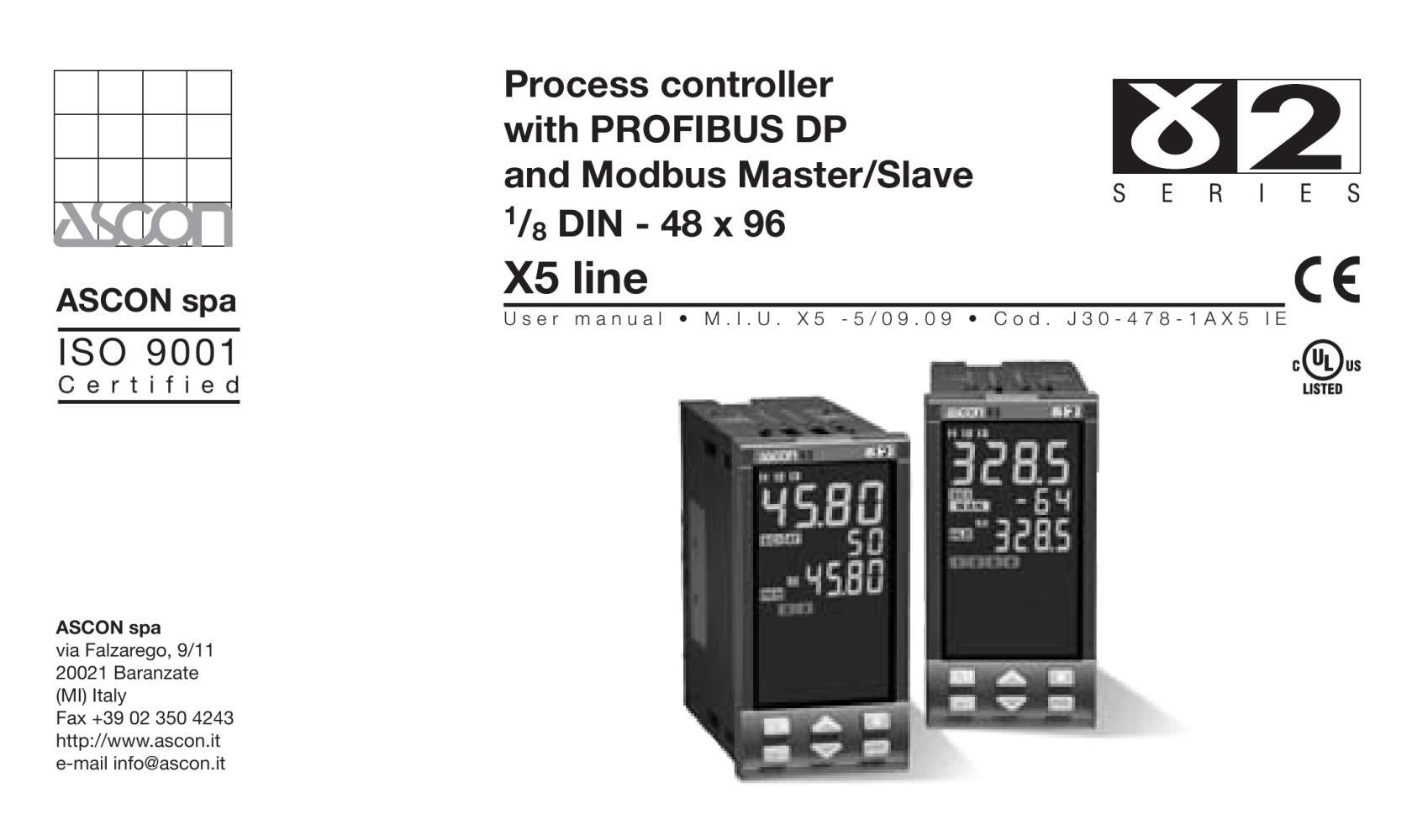 Process controller with PROFIBUS DP and Mod bus Master/Slave - ASCON
