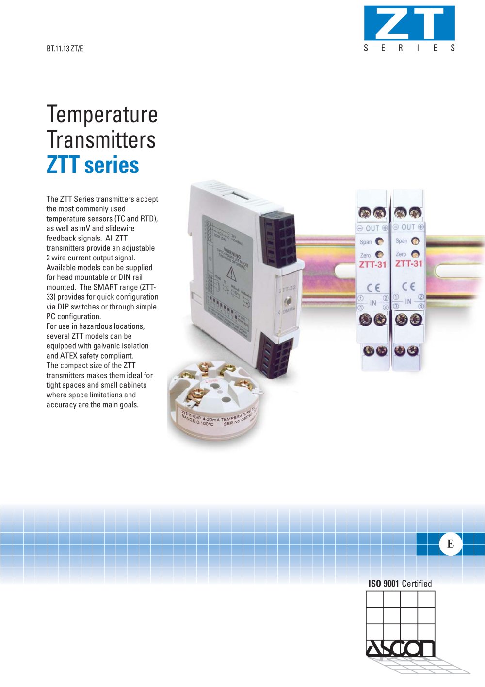 Temperature Transmitters ZTT series - ASCON