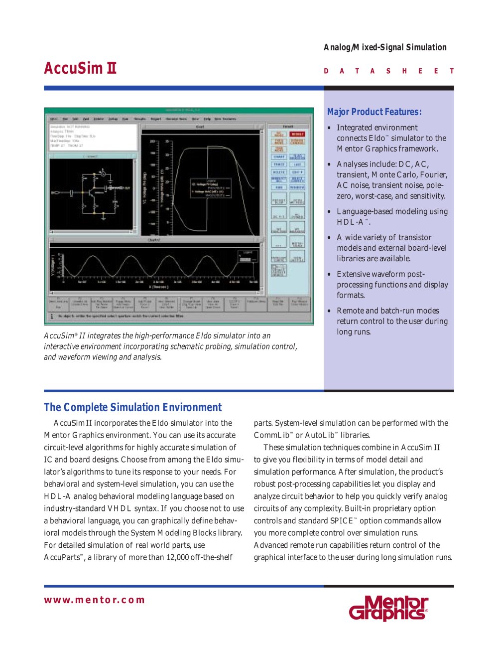 AccuSim II - Mentor Graphics