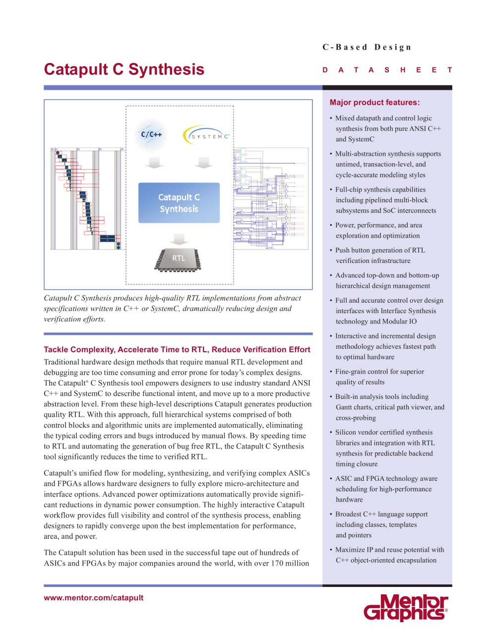Catapult C Synthesis - Mentor Graphics