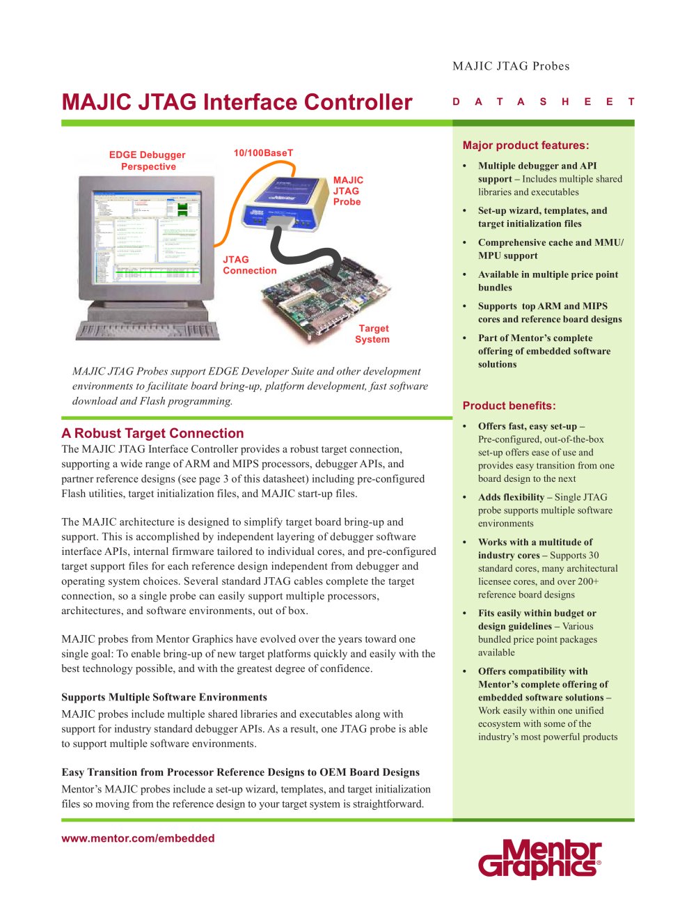 MAJIC JTAG Probe - Mentor Graphics