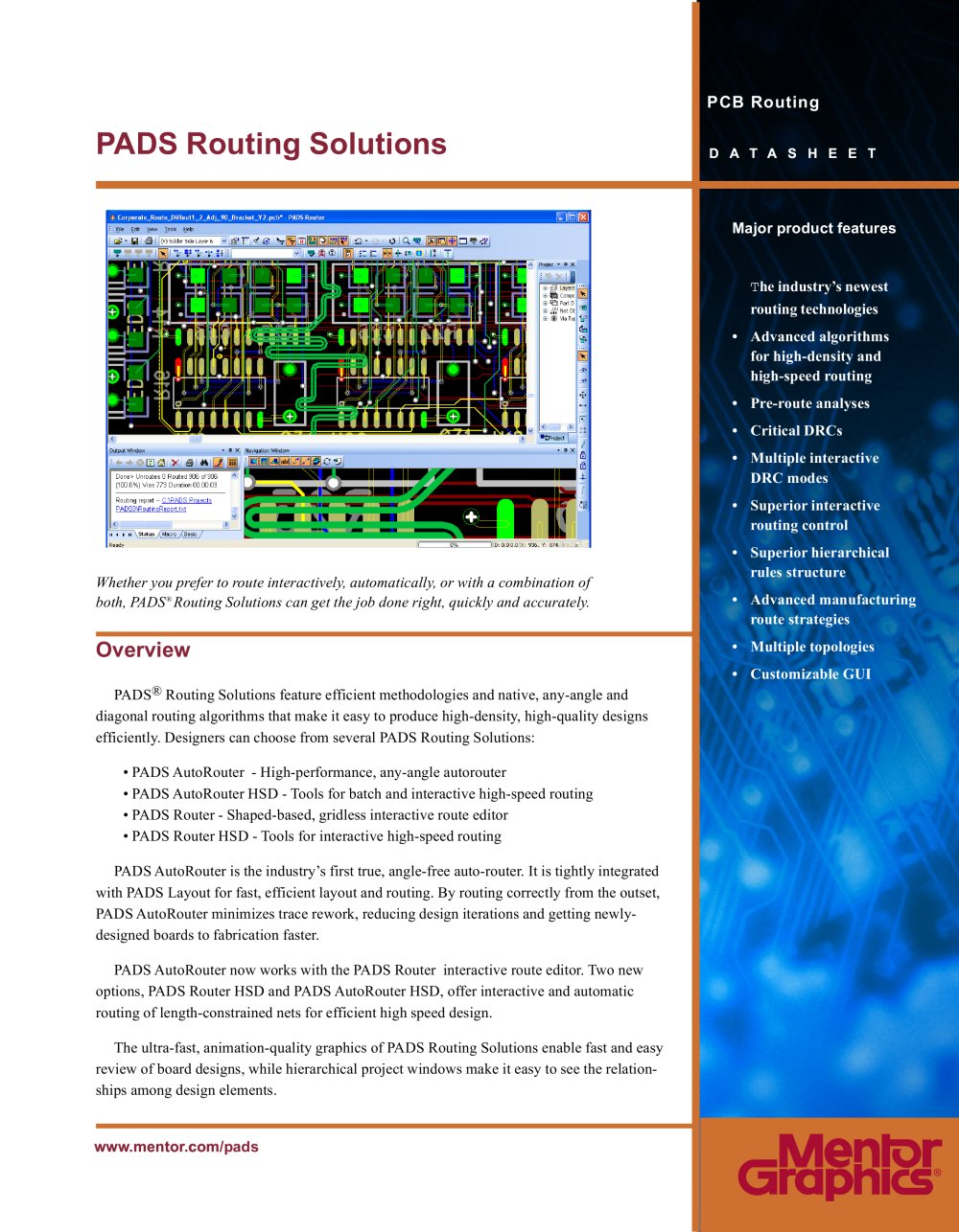 PADS AutoRouter - Mentor Graphics