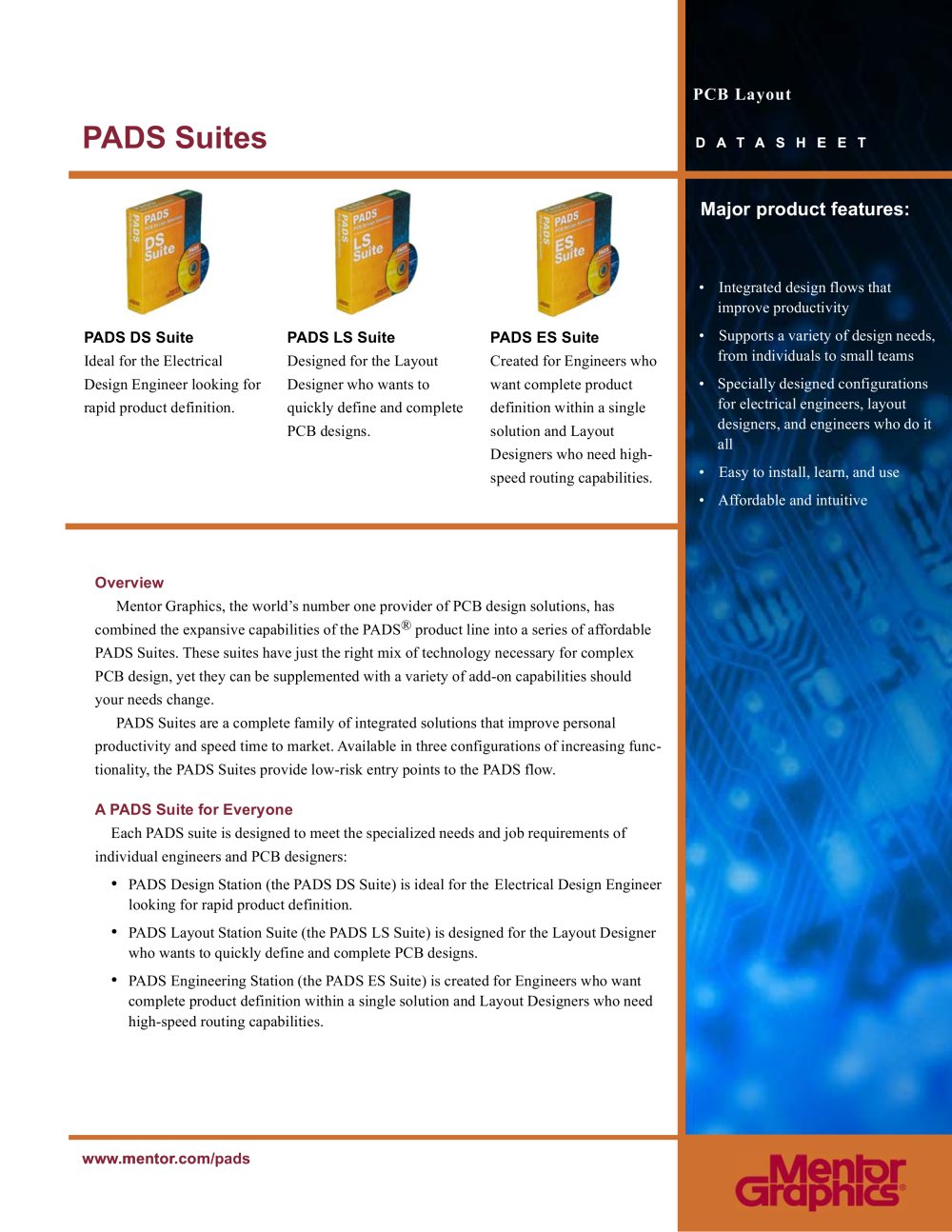 PADS Suites - Mentor Graphics