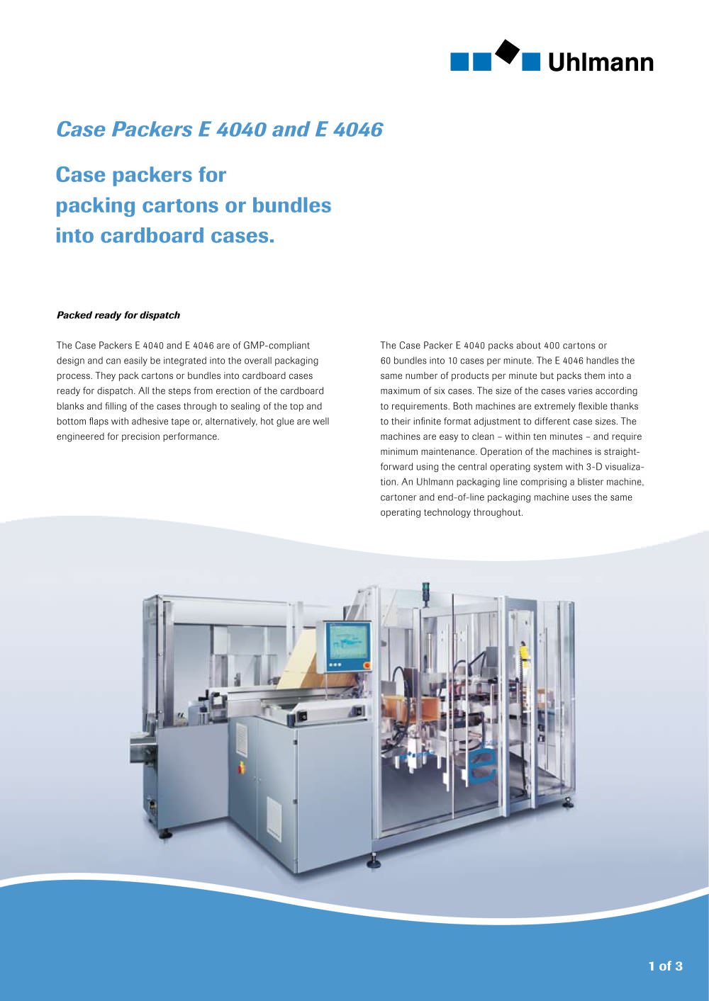 Case packer E 4040 - Uhlmann Pac-Systeme