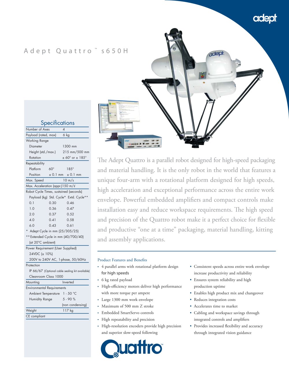 Adept Quattro s650H - ADEPT TECHNOLOGY