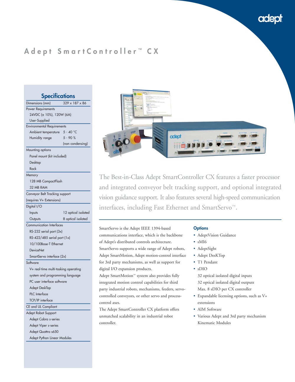 Adept SmartController CX - ADEPT TECHNOLOGY