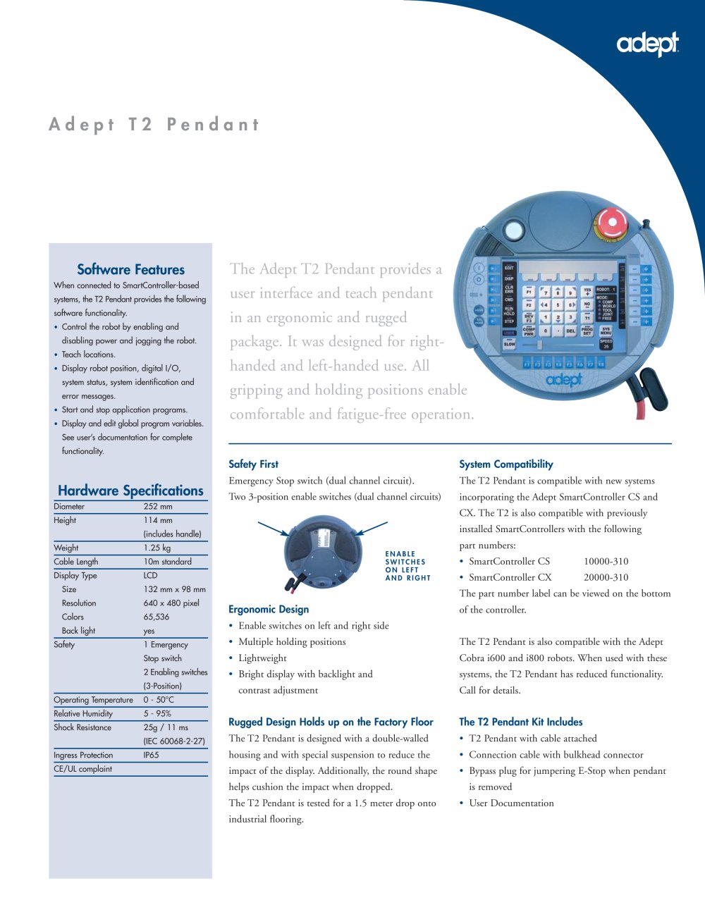 Adept T2 Pendant - ADEPT TECHNOLOGY