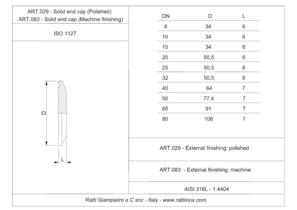Art. 029 - 083 - Tri-Clamp solid end cap - ISO1127