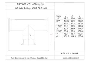 Art. 030 - Tri-Clamp Tee