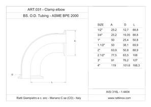 Art. 031 - Tri-Clamp Elbow