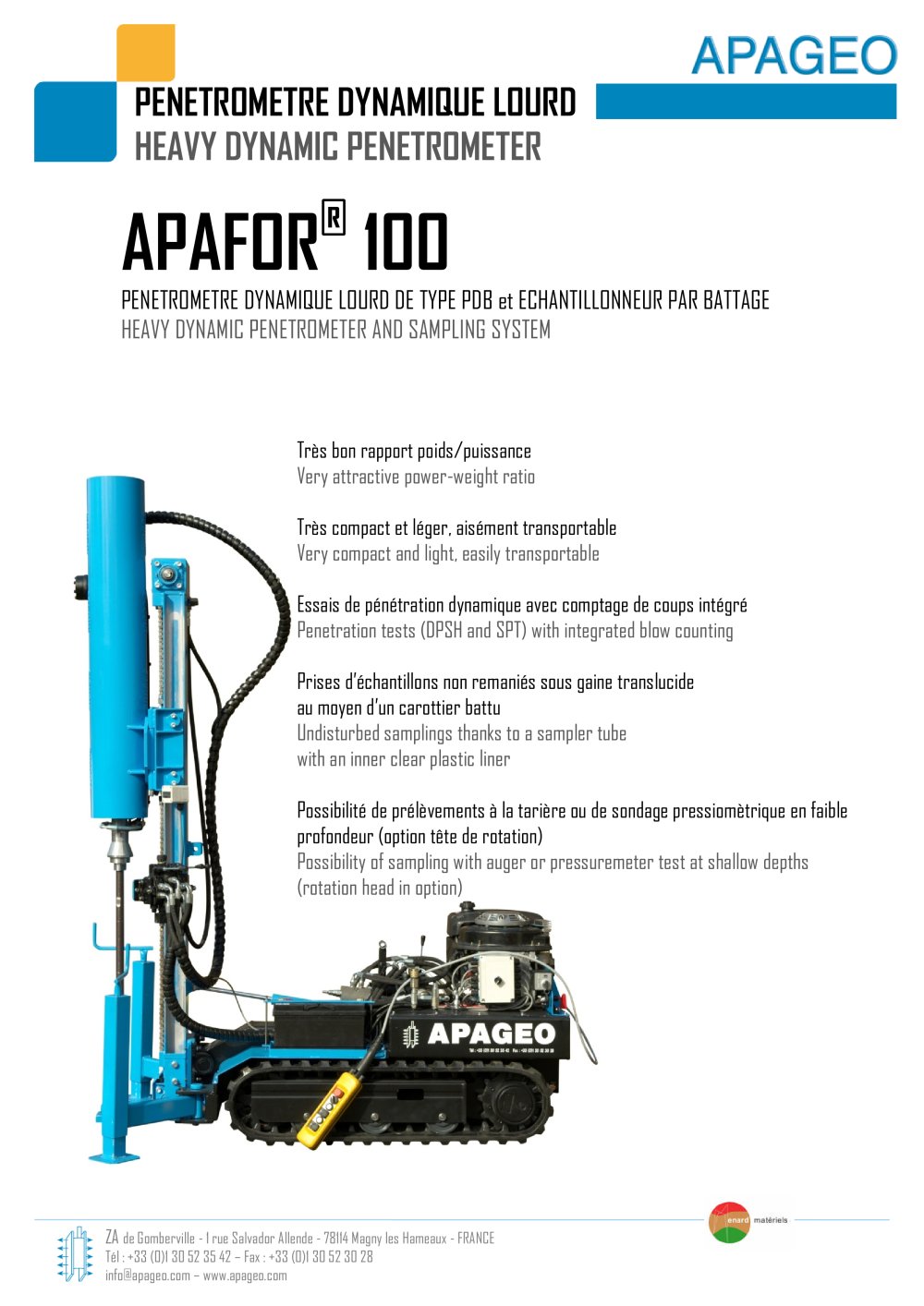 APAFOR 100 - Heavy dynamic penometer - APAGEO