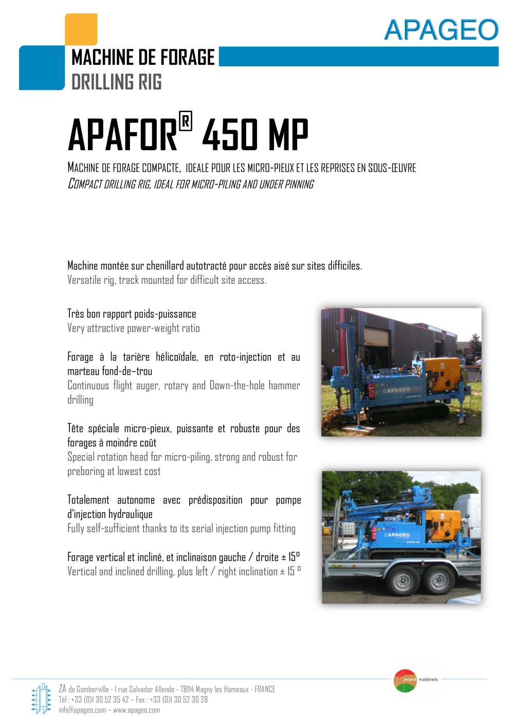 APAFOR 440 and 450 - APAGEO