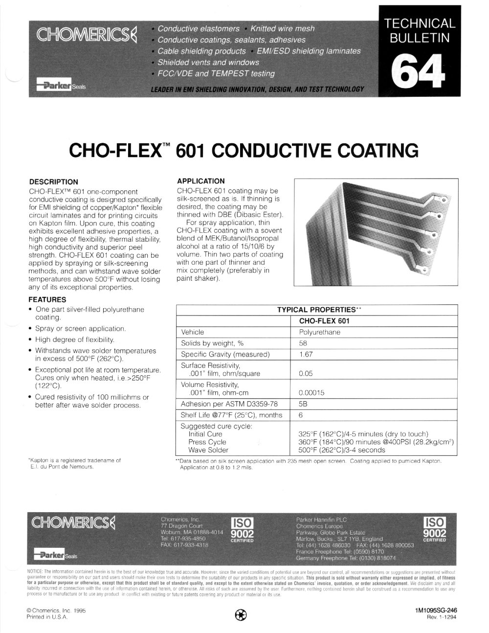 CHO-FLEX 601 Coatings and Inks - Chomerics Division