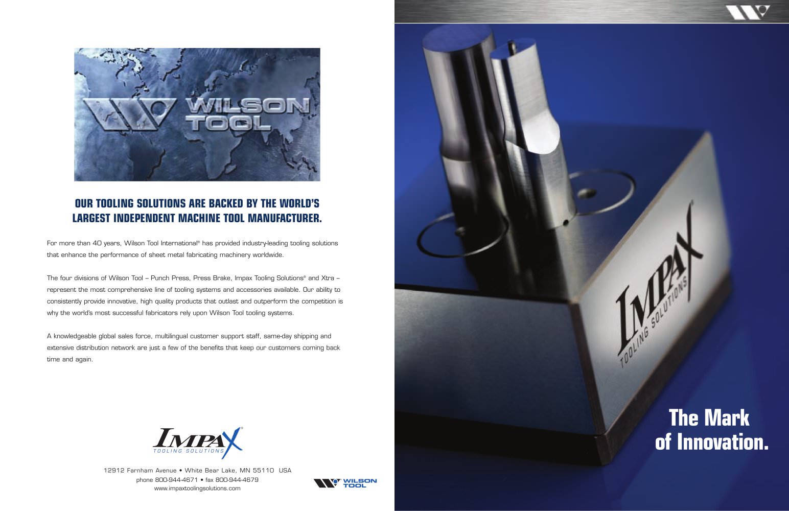 Impax Tooling Solutions&reg; Brochure - WILSON TOOL