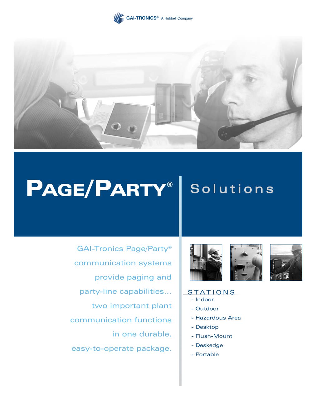 Page/Party&reg; - paging and party-line capabilities - GAI-Tronics