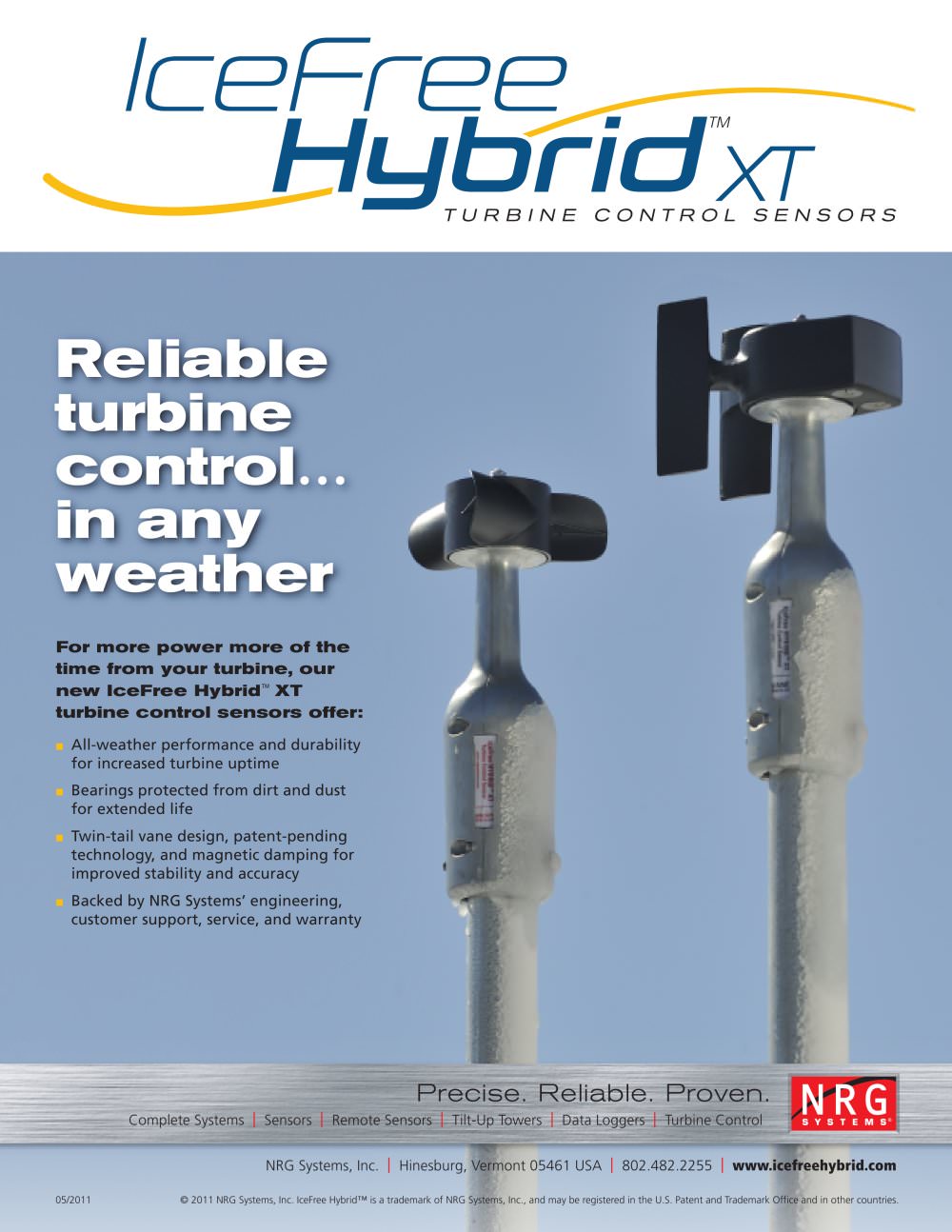 IceFree Hybrid XT Heated Anemometer - NRG Systems