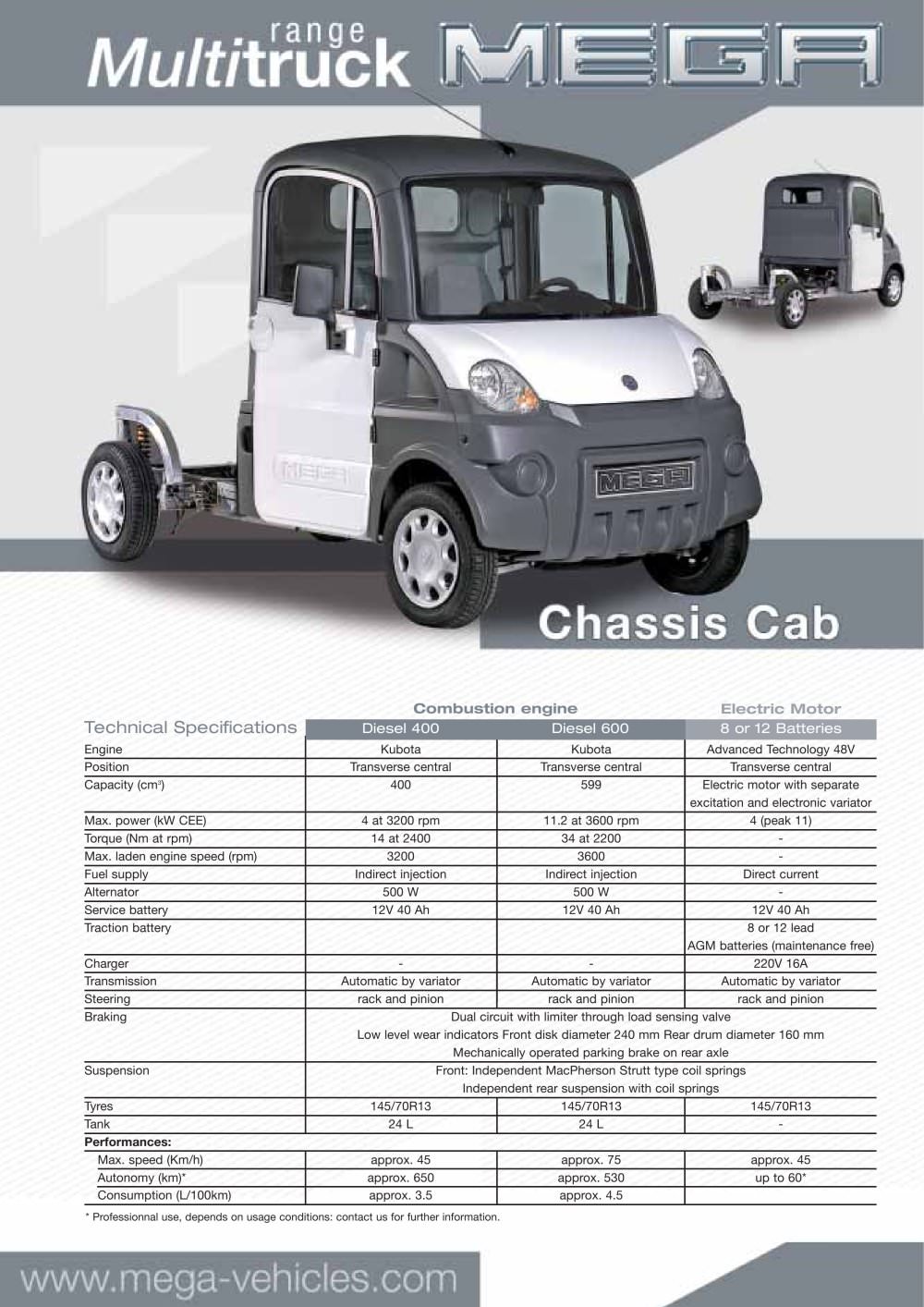 Chassis cab - AIXAM MEGA  --  www.mega-vehicles.com