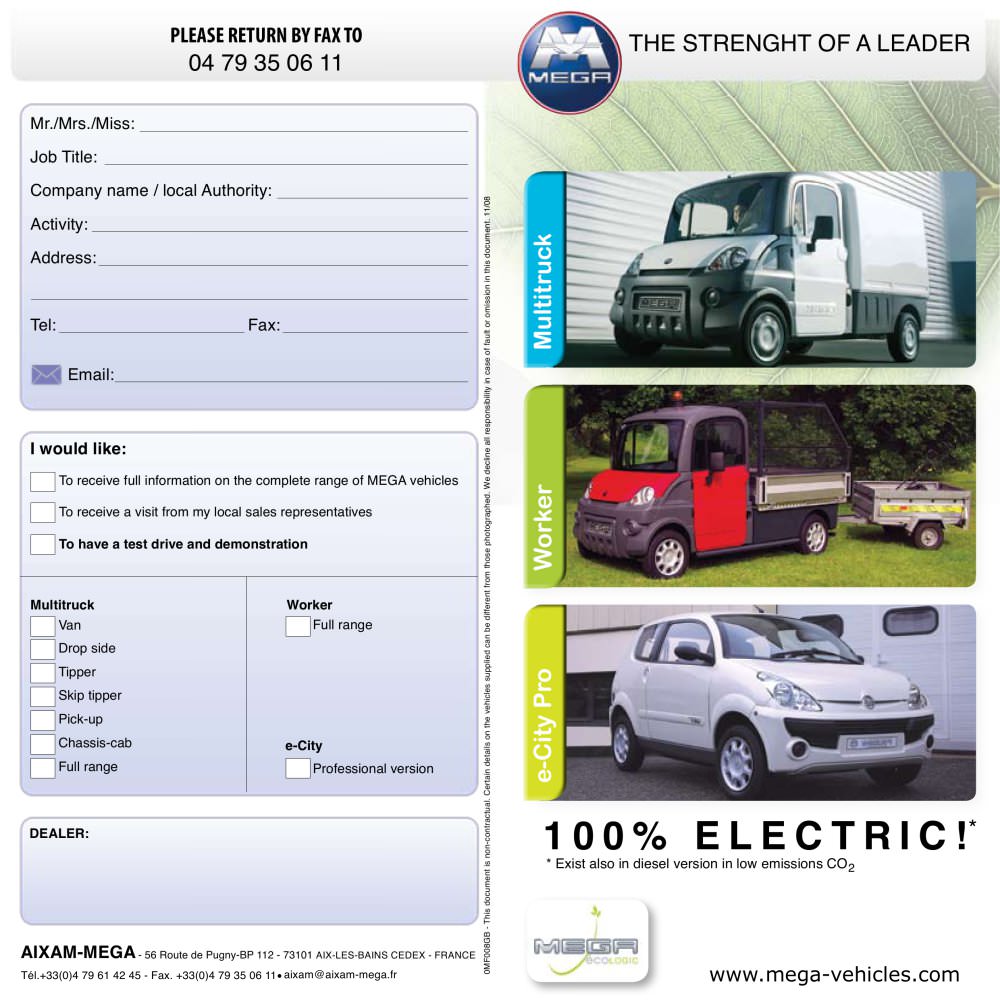 Skip Tipper - AIXAM MEGA  --  www.mega-vehicles.com