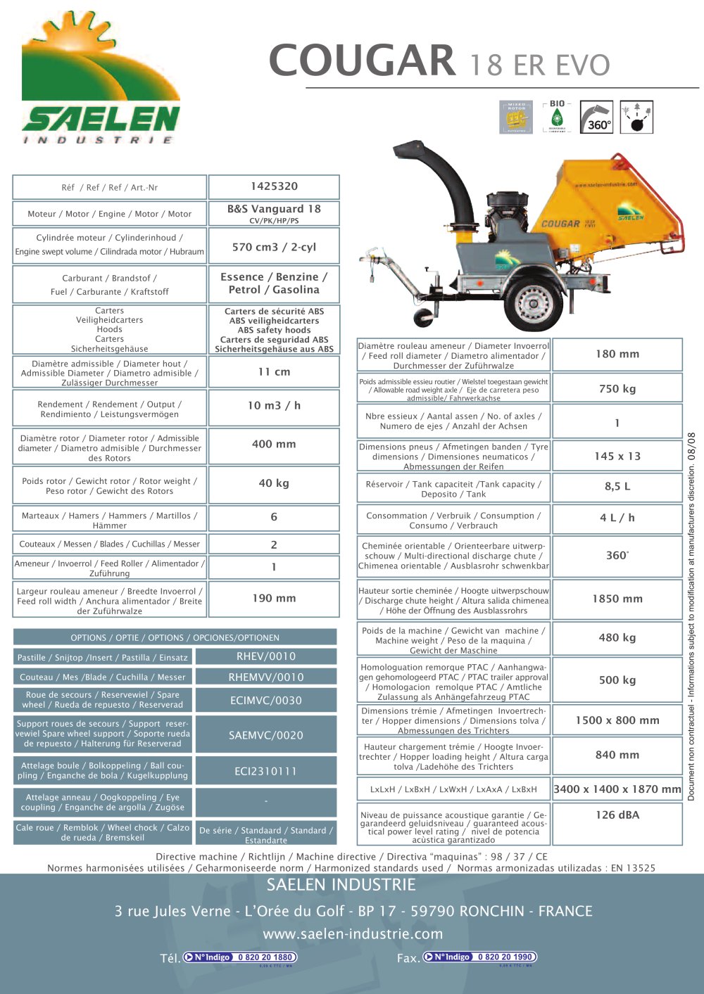 COUGAR 18ER - Saelen industrie