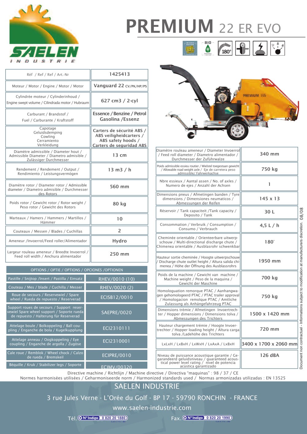 Premium 22ER - Saelen industrie