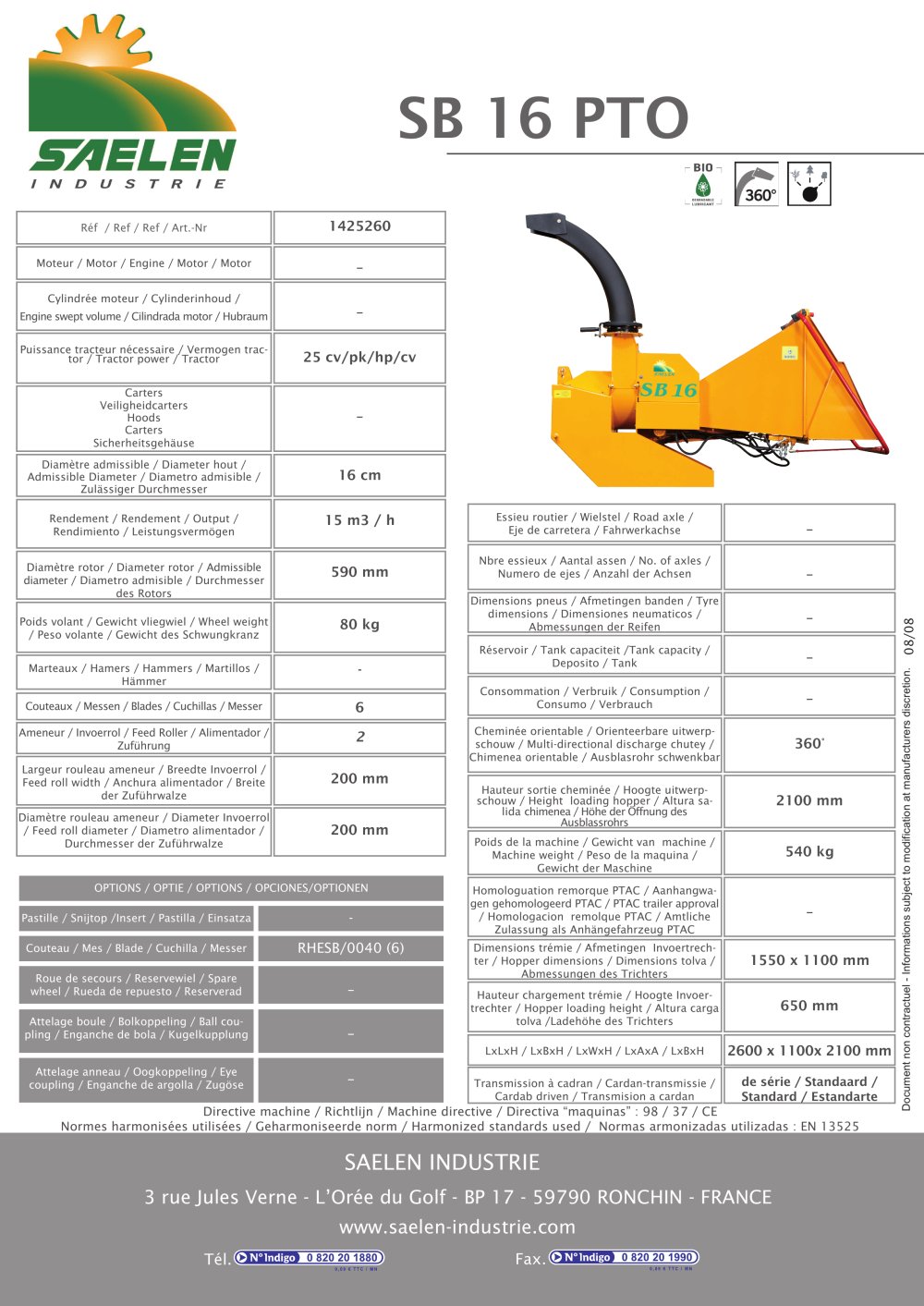 SB16 PTO - Saelen industrie