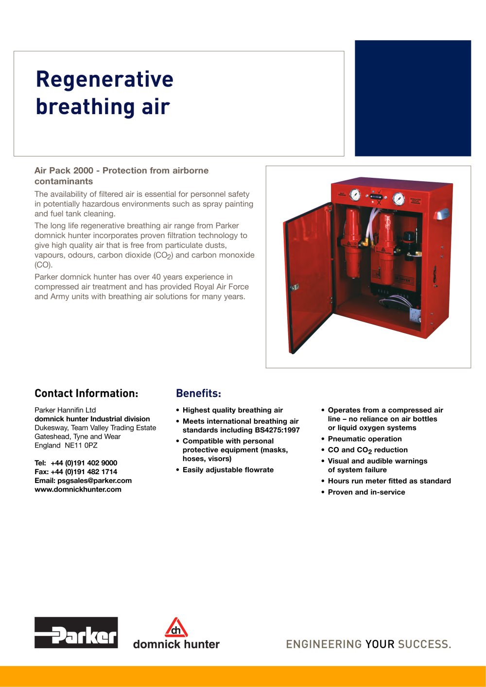 Regenerative breathing air - Parker domnick hunter