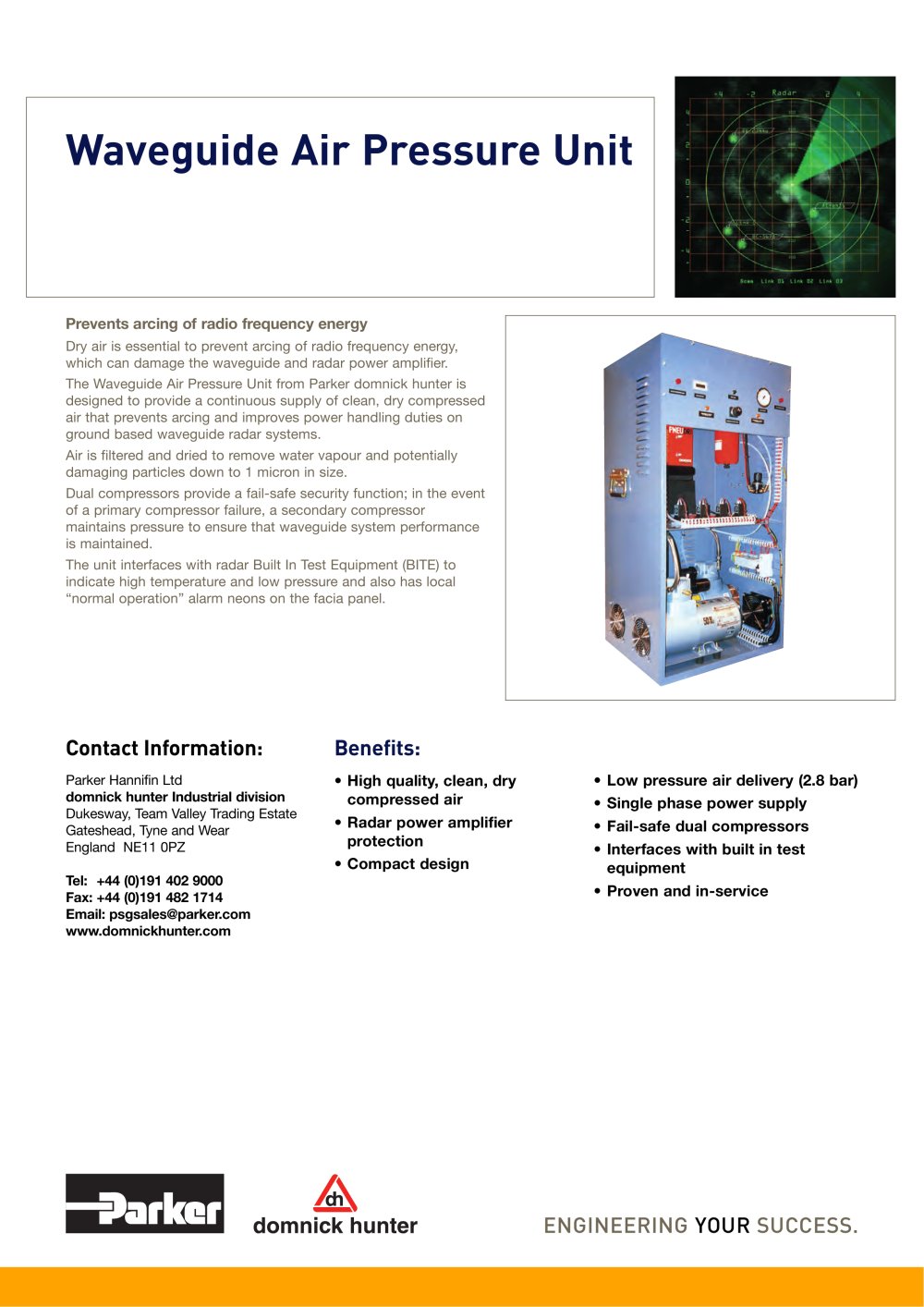 Waveguide Air Pressure Unit - Parker domnick hunter