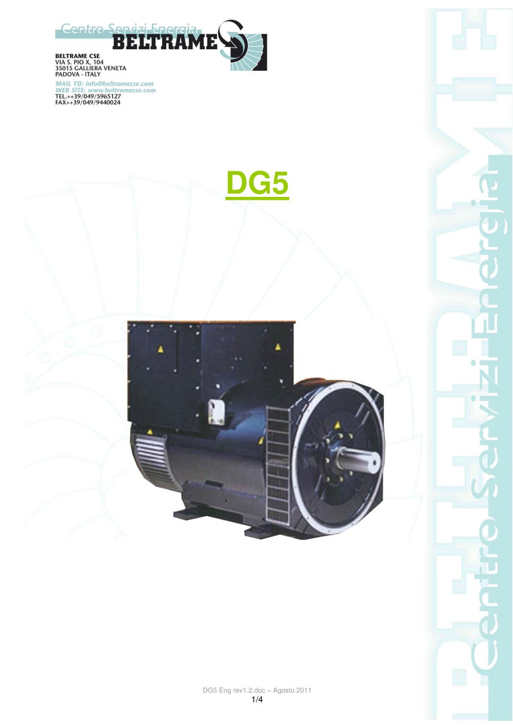 Alternators  DG5 - BELTRAME CSE