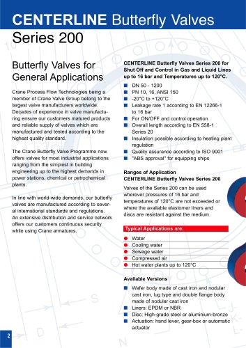 CENTERLINE Butterfly Valves Series 200