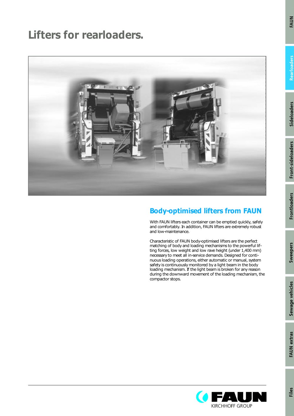 Lifters for realoaders - FAUN Umwelttechnik GmbH & Co. KG