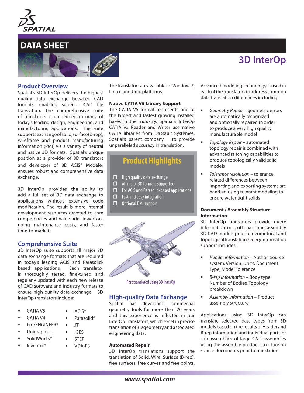 CAD File Translation - 3D InterOp - SPATIAL