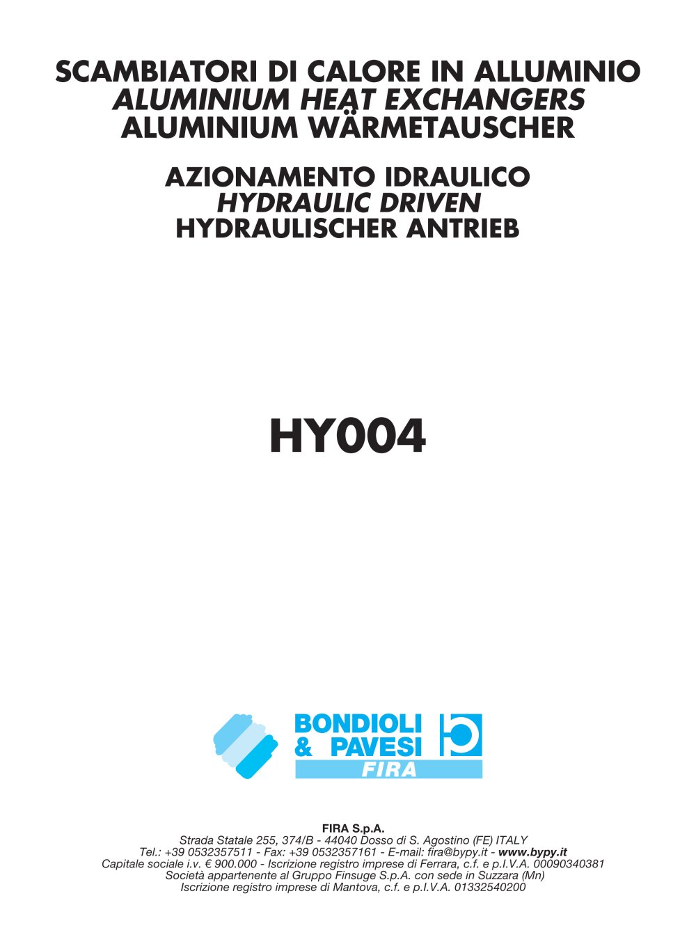 Aluminium Heat Exchangers / Hydraulic Driven - BONDIOLI PAVESI